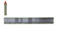 Saw, belt knives 5385 x 13 x 0.6 - toothing, one side edge - main photo 529